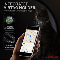AirTag Cat Collar, Reflective Breakaway Collar - Classic Black / Small(9-13inch) - image 3