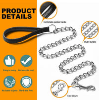 Heavy Duty Metal Dog Leash - 5 FTx3 mm (20-100 lbs) - image 2