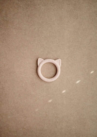 mushie Silicone Baby Teether Toy - Cat (Blush) - image 2