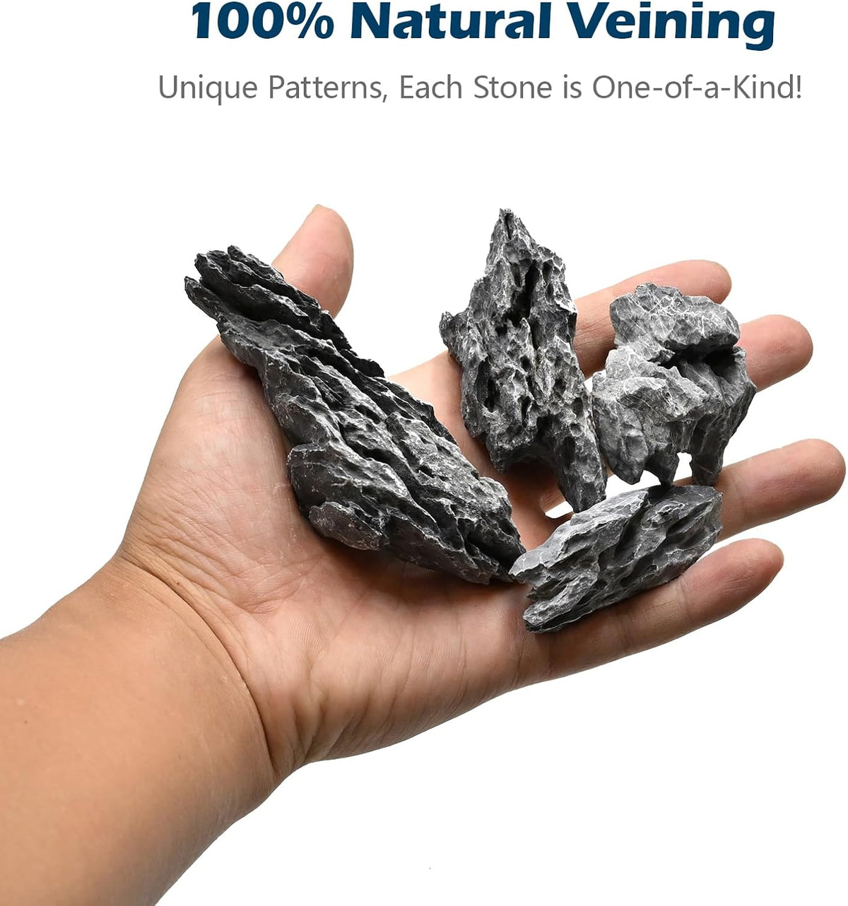 Natural Rocks Seiryu Stone 1-2.5 Inches Decorative Stones for Fairy - Seiryu Stone / 1lb(1-2.5Inch) - image 2