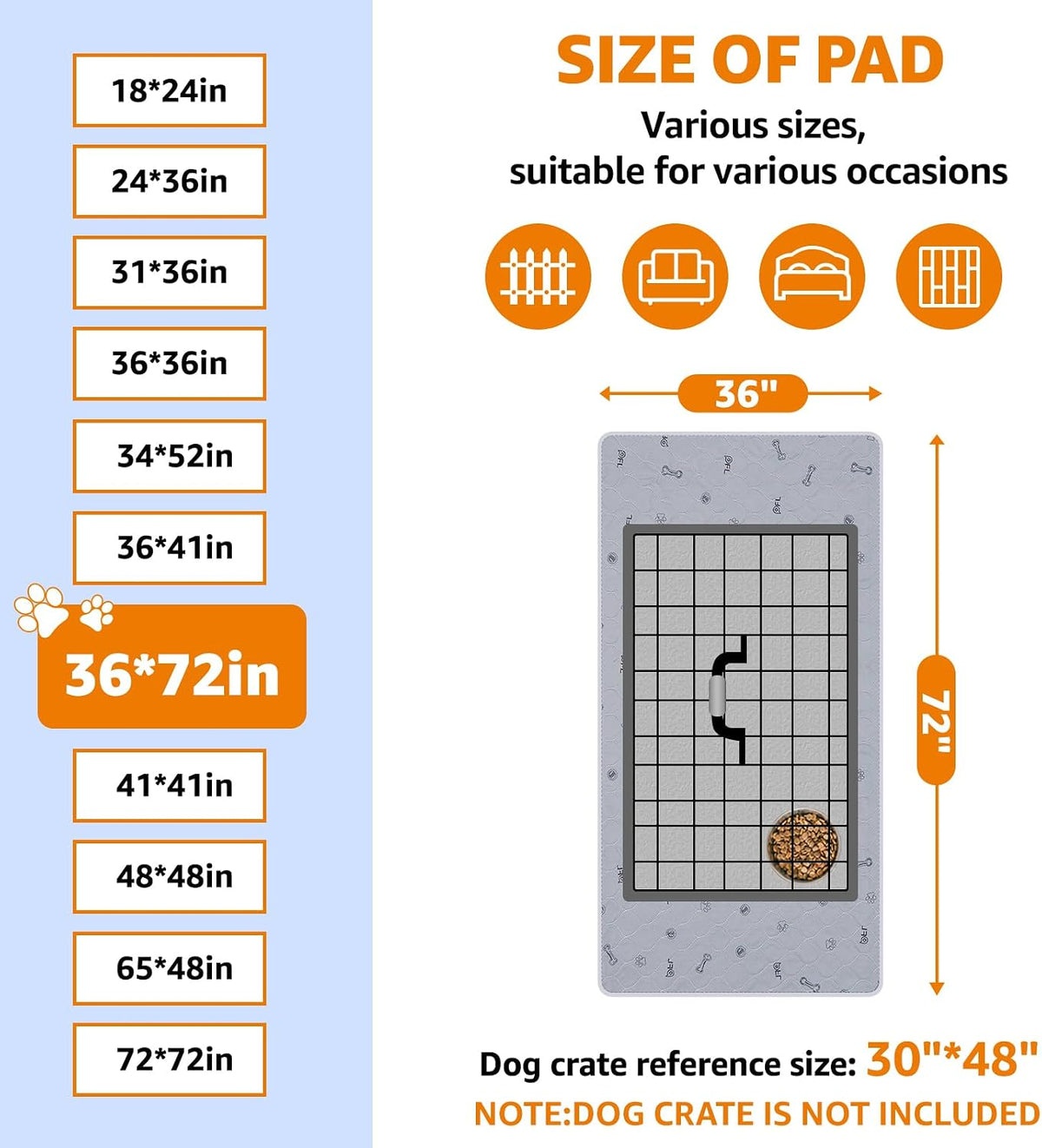 Washable Pee Pads for Dogs - 36X72" (Pack of 2) - image 2