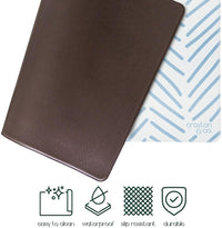 CROXTON & CO. Non-Slip Faux Leather Pet Feeding Mat for Dog Bowls - Herringbone - image 3