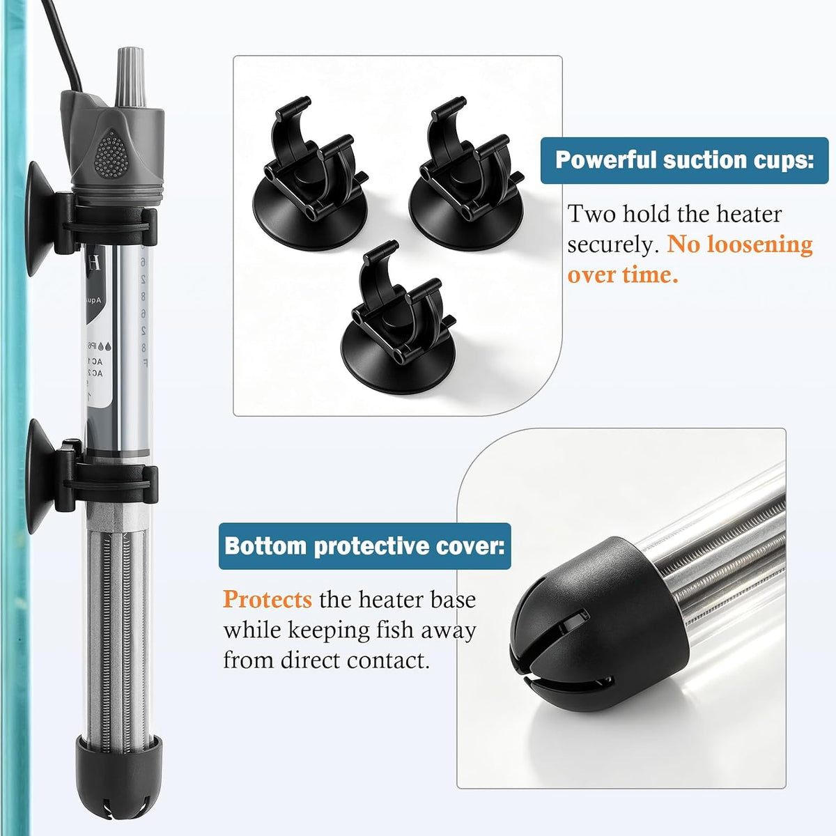 HITOP 50W Adjustable Aquarium Heater - 8.8in-100w - image 4