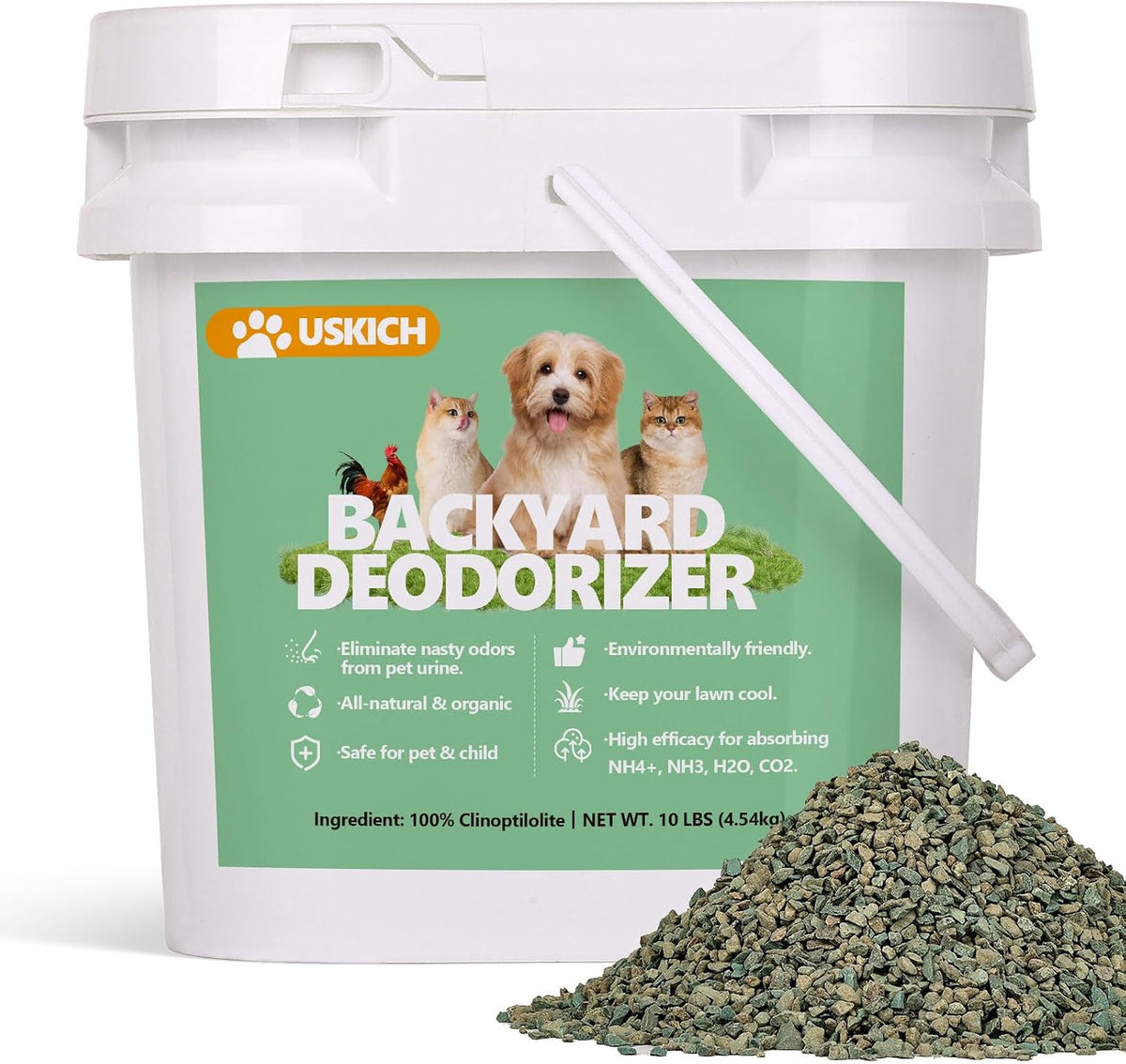 Backyard Deodorizer,10 lbs Yard Odor Eliminator,Eliminates Stool and Urine Odor on Potty
