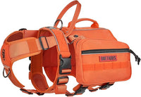 Onetigris Dyno Outdoor Harness for Dogs with Pockets, Front Range Pack, Saddle Bag Dog Hiking Vest with Handles
