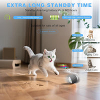 Upgraded 2.36 Inch Large Interactive Cat Toys Ball for Indoor Cats - Gray - image 2