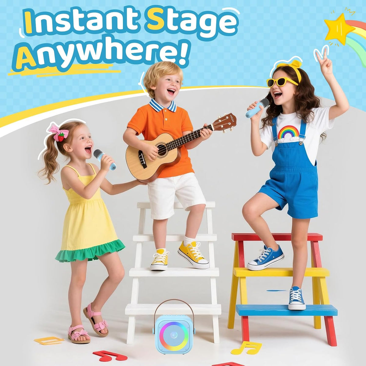 Karaoke Machine for Kids, Toys for 3-12 Years Old Girls Gifts – Fun for Kids & Family - Blue - image 2