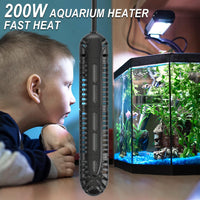 HiTauing Aquarium Heater, 300W Fish Tank Heater with LED Digital Display & 5 Safety Protection - 200 Watt Aquarium Heater - image 2