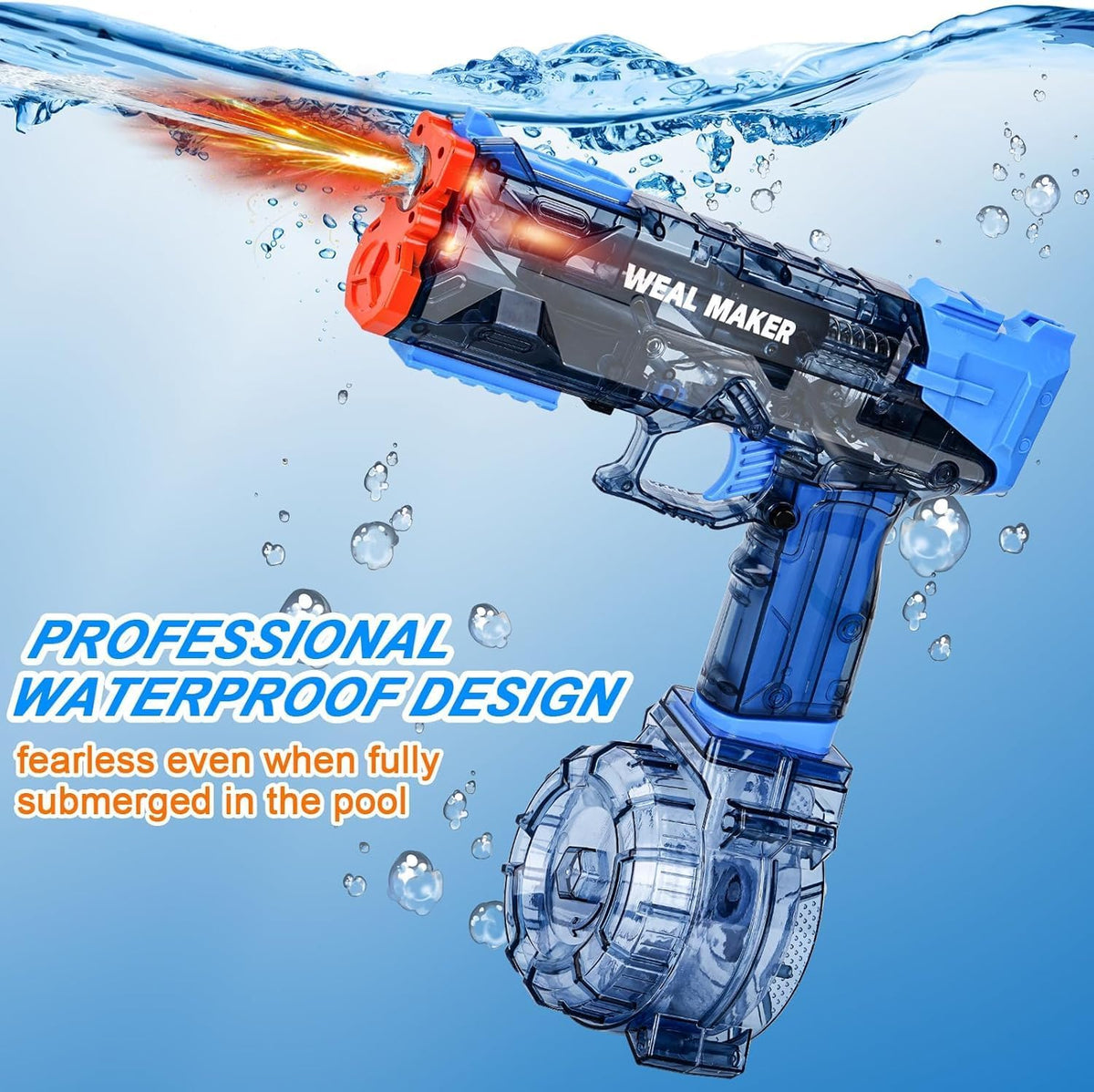 BESIBY electric water gun with transforming body, flashing lights and 400ML tank - view 13