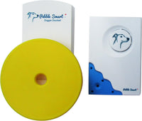 Blue accent wireless doggie doorbell with built-in treat holder