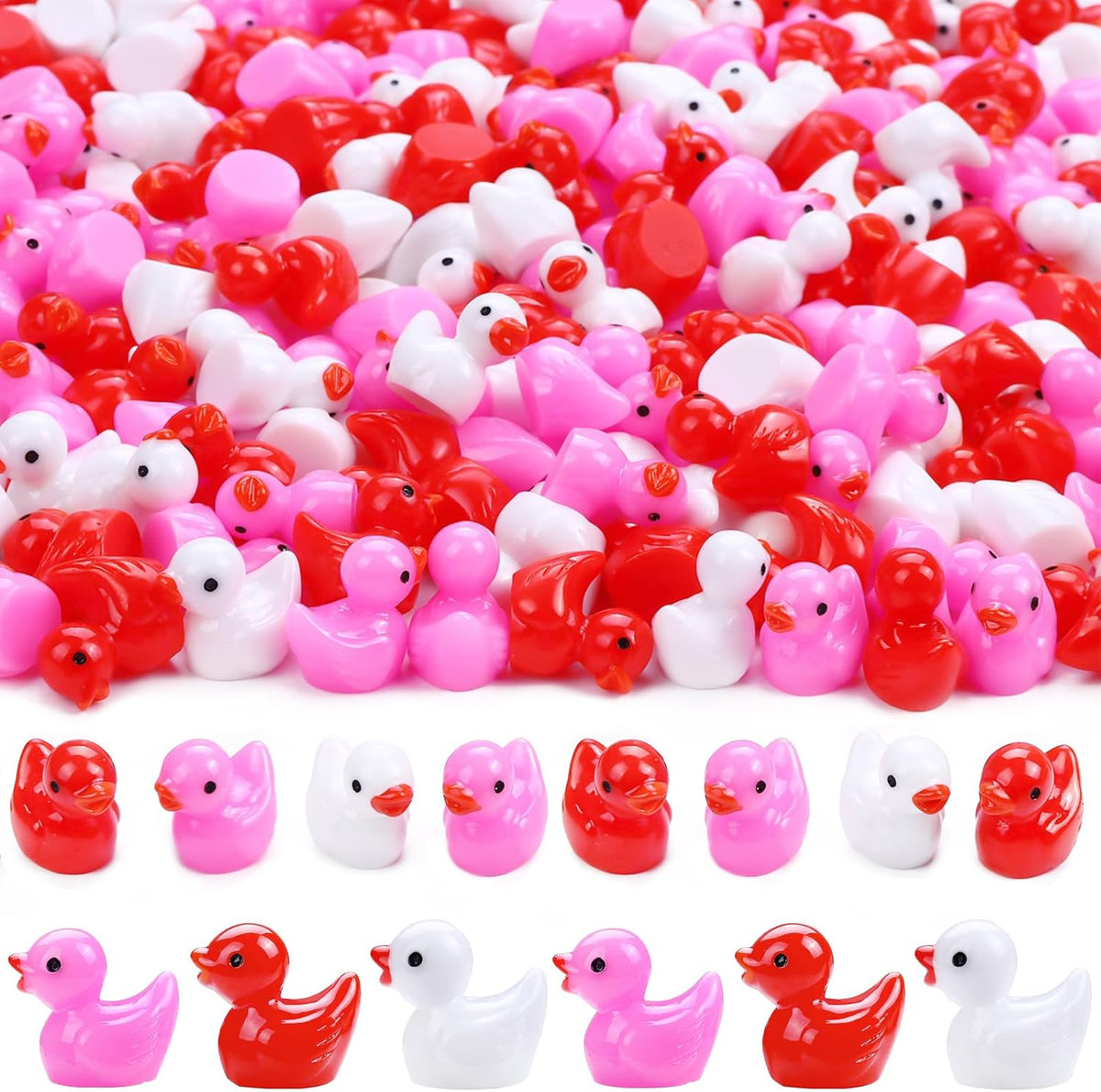 DULEFUN 150 mini resin animal and duck figurines in bright colors - view 5