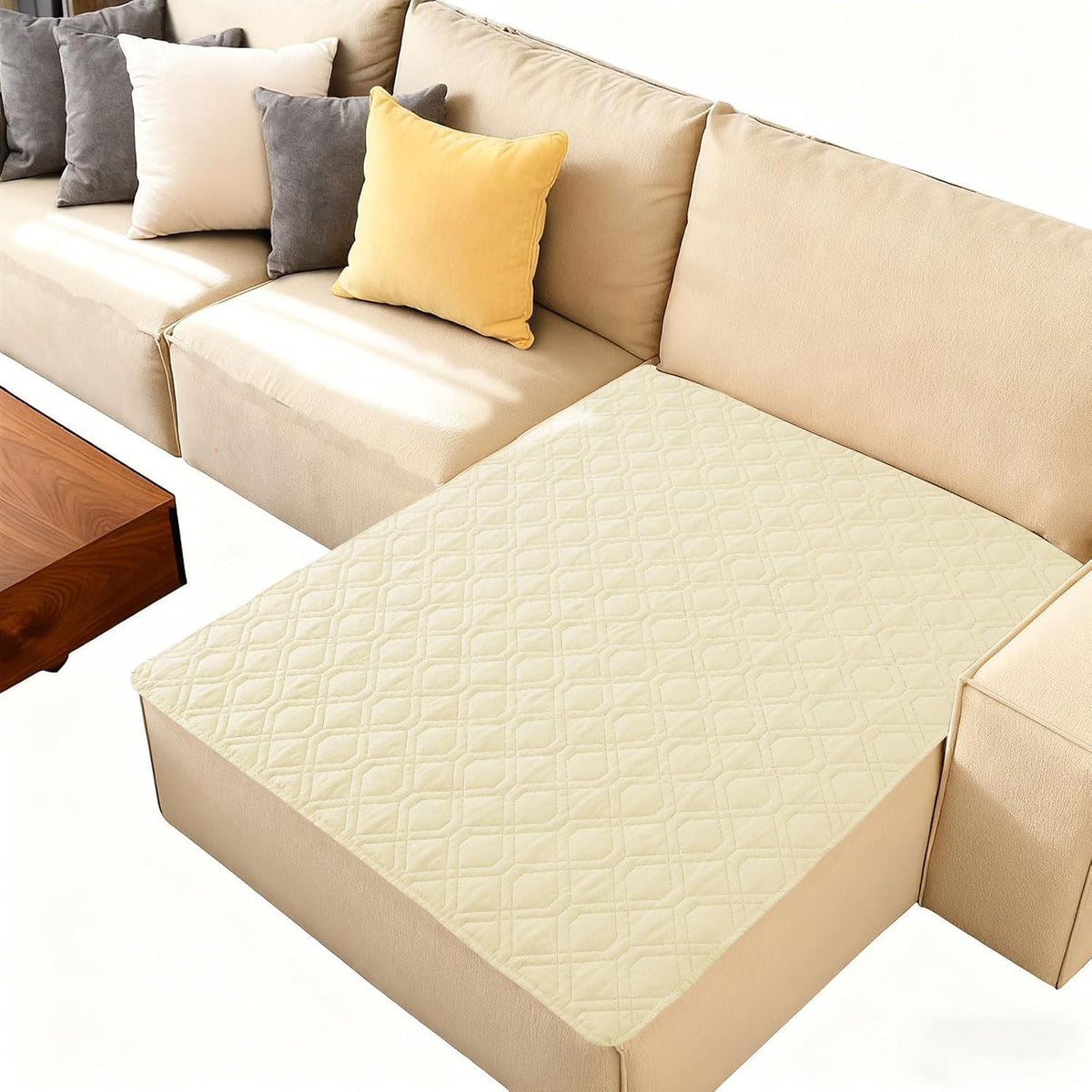 Waterproof Dog Bed Blanket - Beige+beige / Geometric / 40x50 Inch