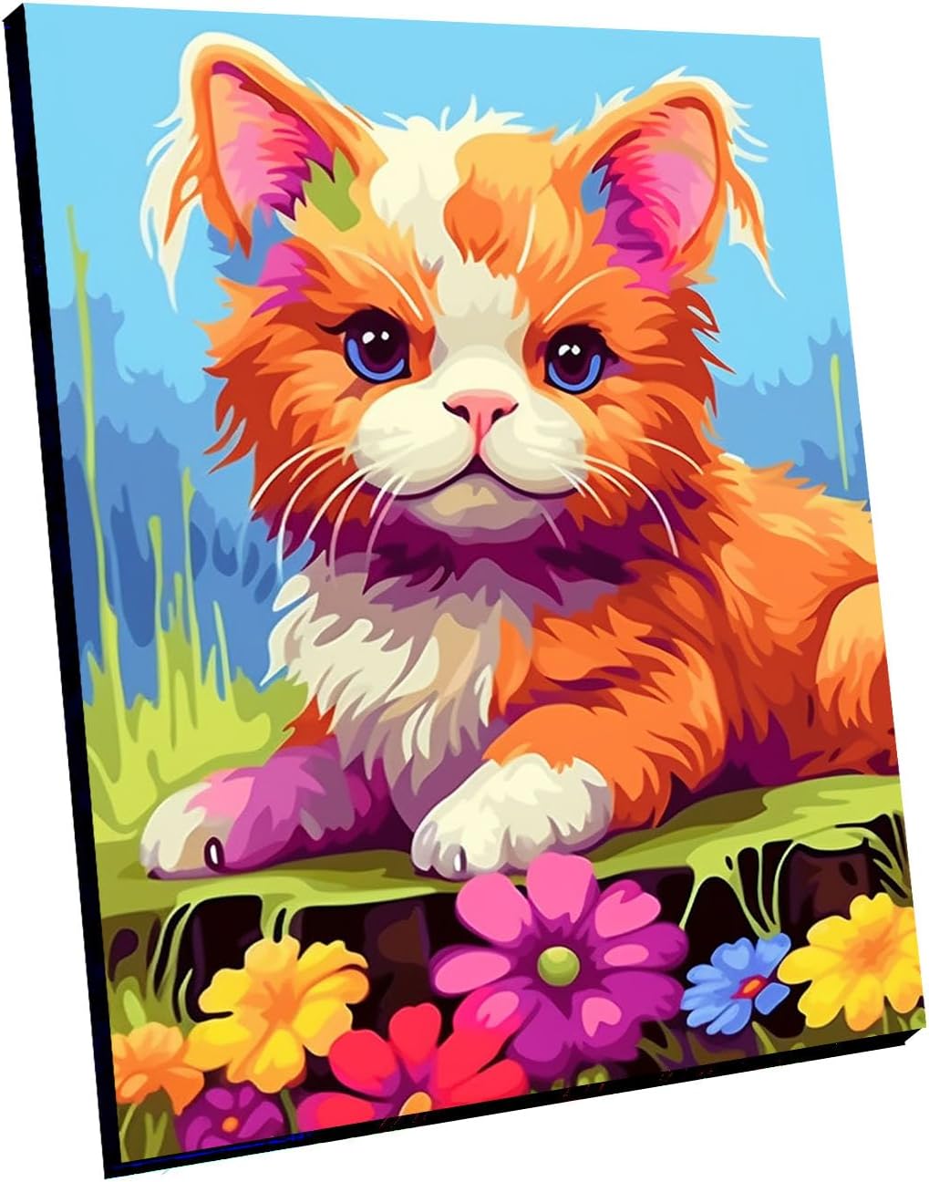 Paint by Numbers DIY Acrylic Painting Kit for Kids & Adults Beginner - Mimi Cat Framed