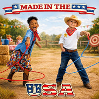 Made in USA, Children’s Cowboy Kiddie Trick Rope Lasso Pre-Tied - Pink - image 2