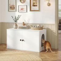 HOOBRO Cat Litter Box Enclosure - White - image 4