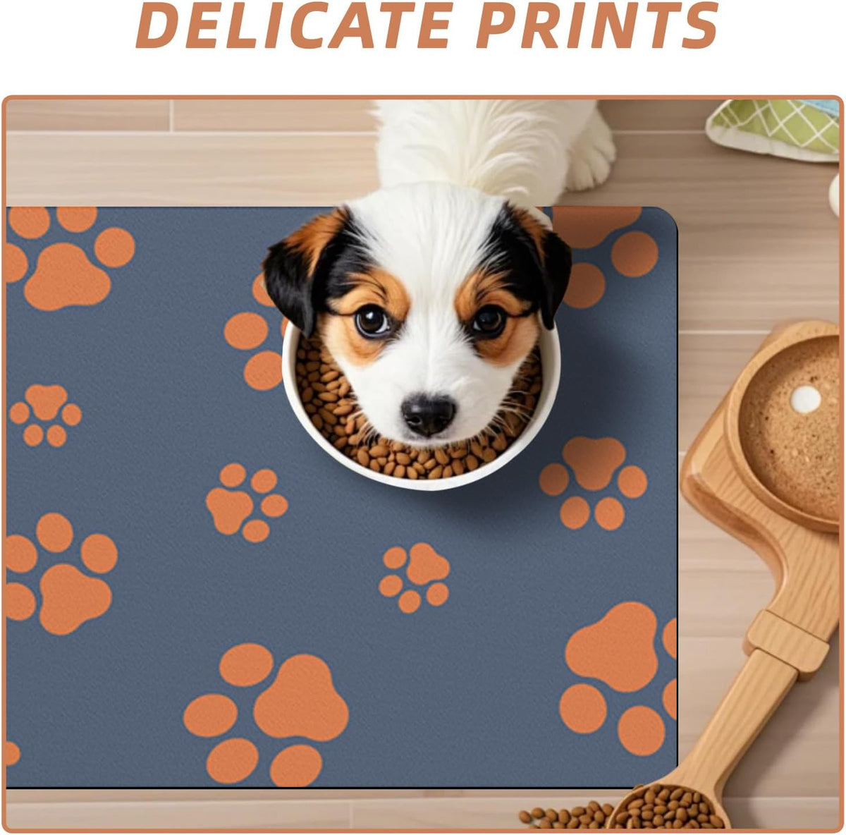 18"×30" Dog Food Mat-Absorbent Dog Mat for Food and Water - BLUE-JY / 16"L x 24"W - image 2