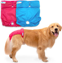 Paw Inspired Washable Dog Diapers, Assorted and White Lining - Assorted (White Lining) / X-Large (2 ct.)
