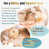 Cat Grooming Massage Tawashi Brush with Wood Handle Less Static Natural Sisal fiber Made in Japan (Type-A)