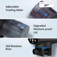 Automatic Fish Feeder Dispenser for Aquarium: Rechargeable Auto Feeders for Tank Turtle Pond Betta - 200ml Smart Food Feeding Timer Dispensers for Flake Pellet Vacation Weekend