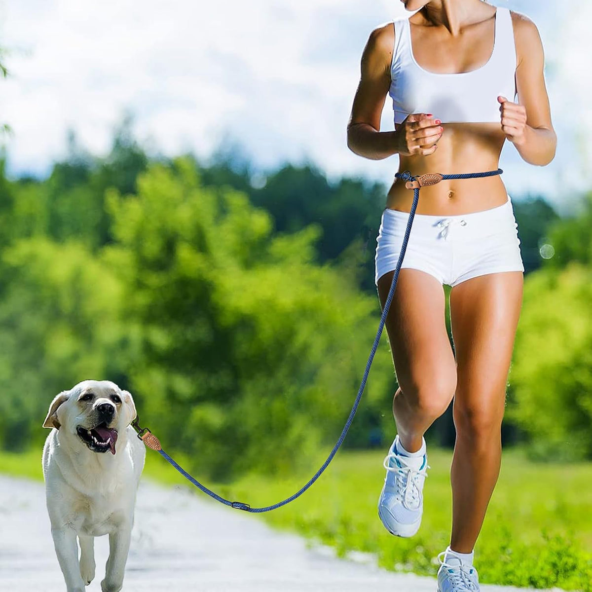 Mile High Life Hands Free Dog Leash - Blue / 7FT Hands Free - image 2