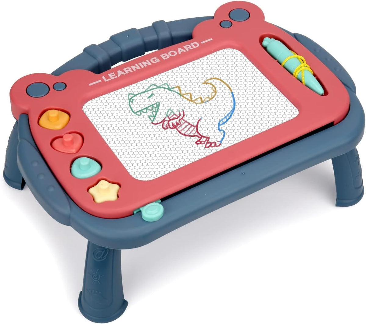 HCFJEH Magnetic Drawing Board for Kids Ages 3+ - Blue