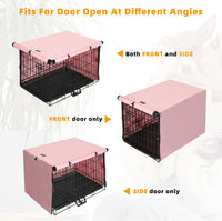 X-ZONE PET Dog Crate Cover Waterproof Kennel Cover - 24.0"L x 18.0"W x 20.0"H / Pink - image 3