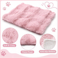 Jetec 3 Pcs Guinea Pig Beds, Fleece Small Animal Mats - Bubble Fleece / Winter / Pink - image 3