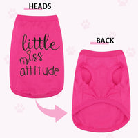 Expressive Cotton Dog Apparel: Soft - M-(8~14lb) | Chest(~18.1") / Rose Red - image 3
