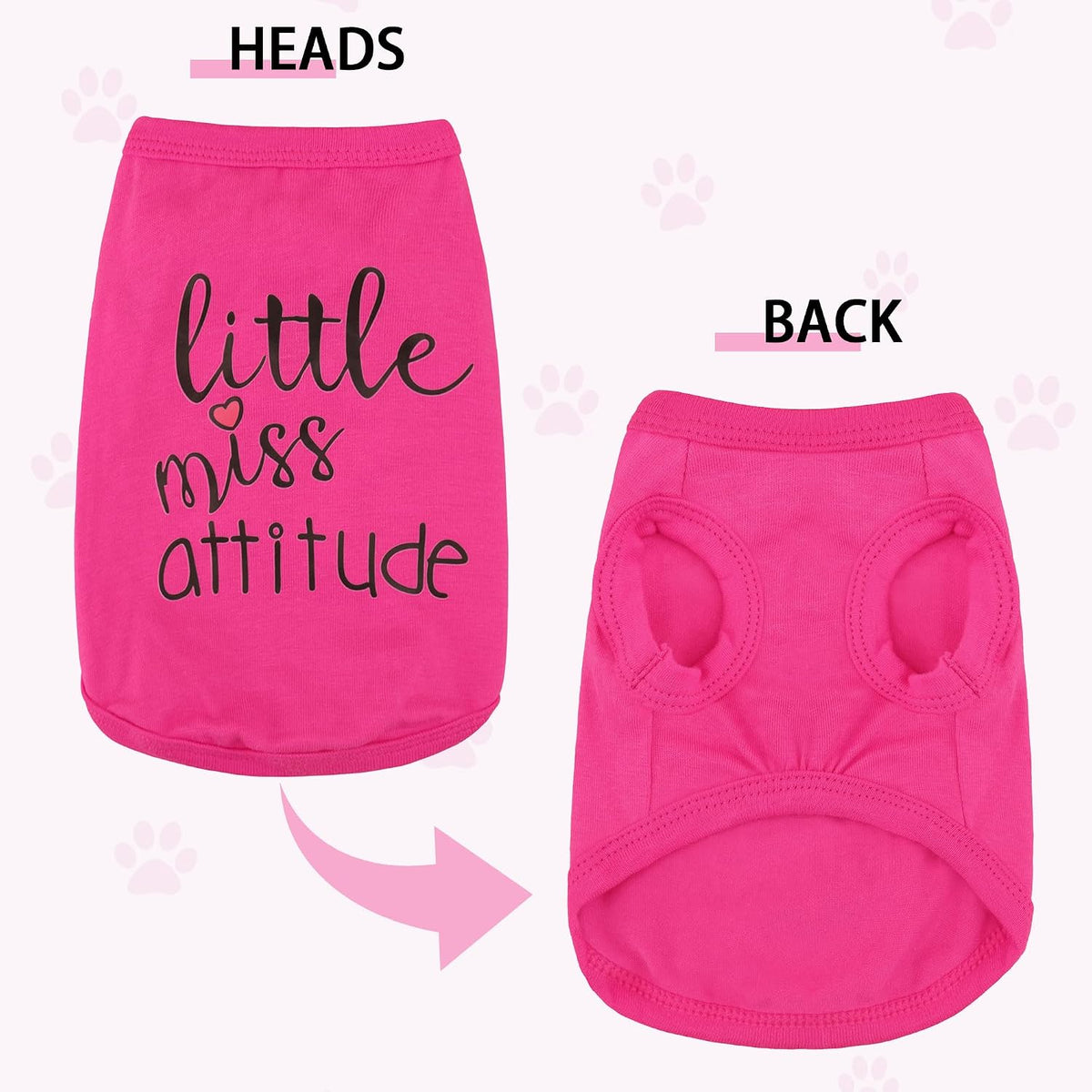 Expressive Cotton Dog Apparel: Soft - M-(8~14lb) | Chest(~18.1") / Rose Red - image 3