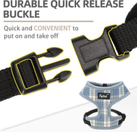 Pupteck Soft Mesh Dog Harness Sized and Leash Set Pet Puppy Cat - Sky Blue / S (NECK: 12", CHEST: 14"-18") / Classic over-the-head harness - image 4
