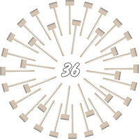 TDOCK 18 pack of smooth natural wood mini mallets, 5.7 inches long - view 2