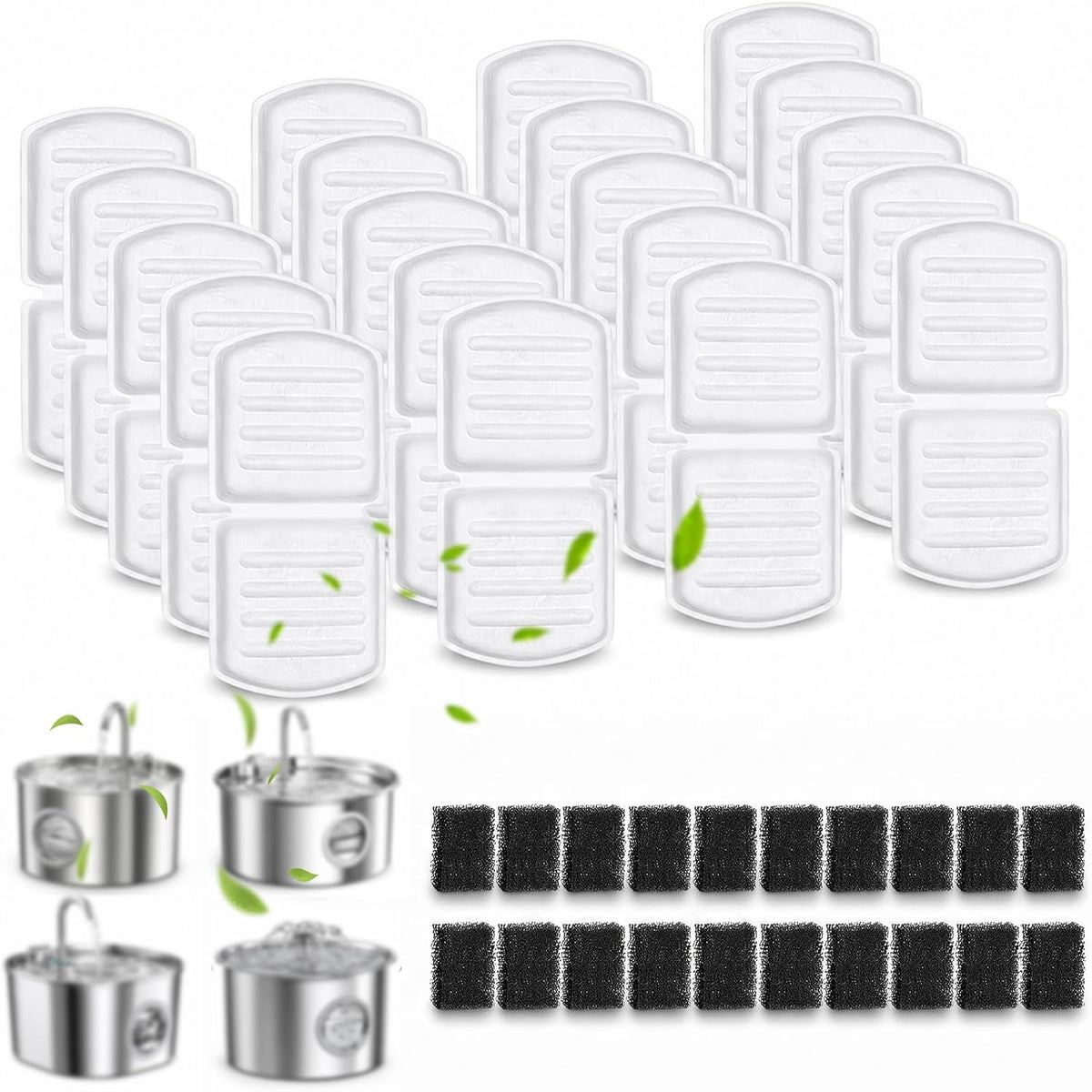 SORON 20 Pack Cat Water Fountain Filters Replacement