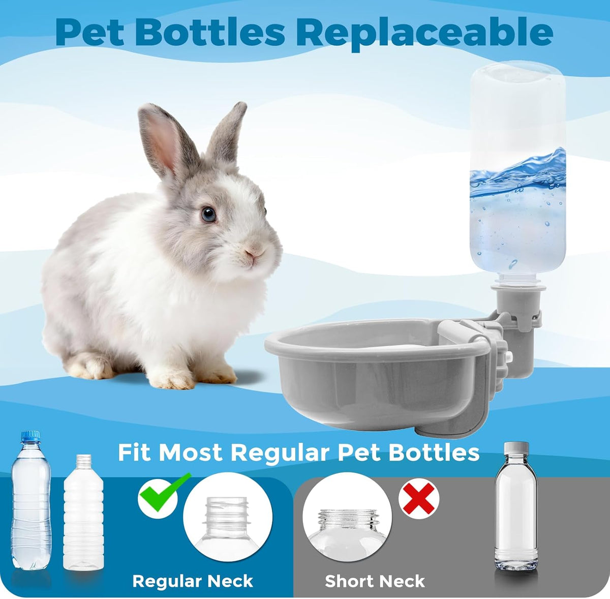 VANNON Gravity Pet Water Bowl, Grey - 16oz / A-Grey - image 2
