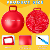 Lewtemi 6 Pcs Hopper Ball with Handle - Rainbow Colors / 32 Inch - image 2