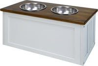 Casual Home 603-15 Wooden Storage Stand Pet Feeder, Two-Tone