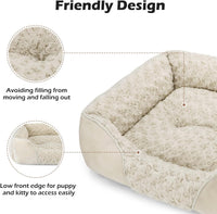 Rectangle Washable Orthopedic Dog Bed for Small - S(20"x 19"x 6") / Cream - image 4
