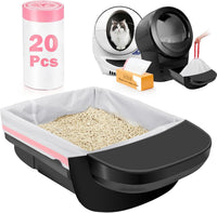 SZEE 120 Count Automatic Cat Litter Box Bags Fit for Litter Box Robot - 1 Count (Pack of 20) / 1.Standard