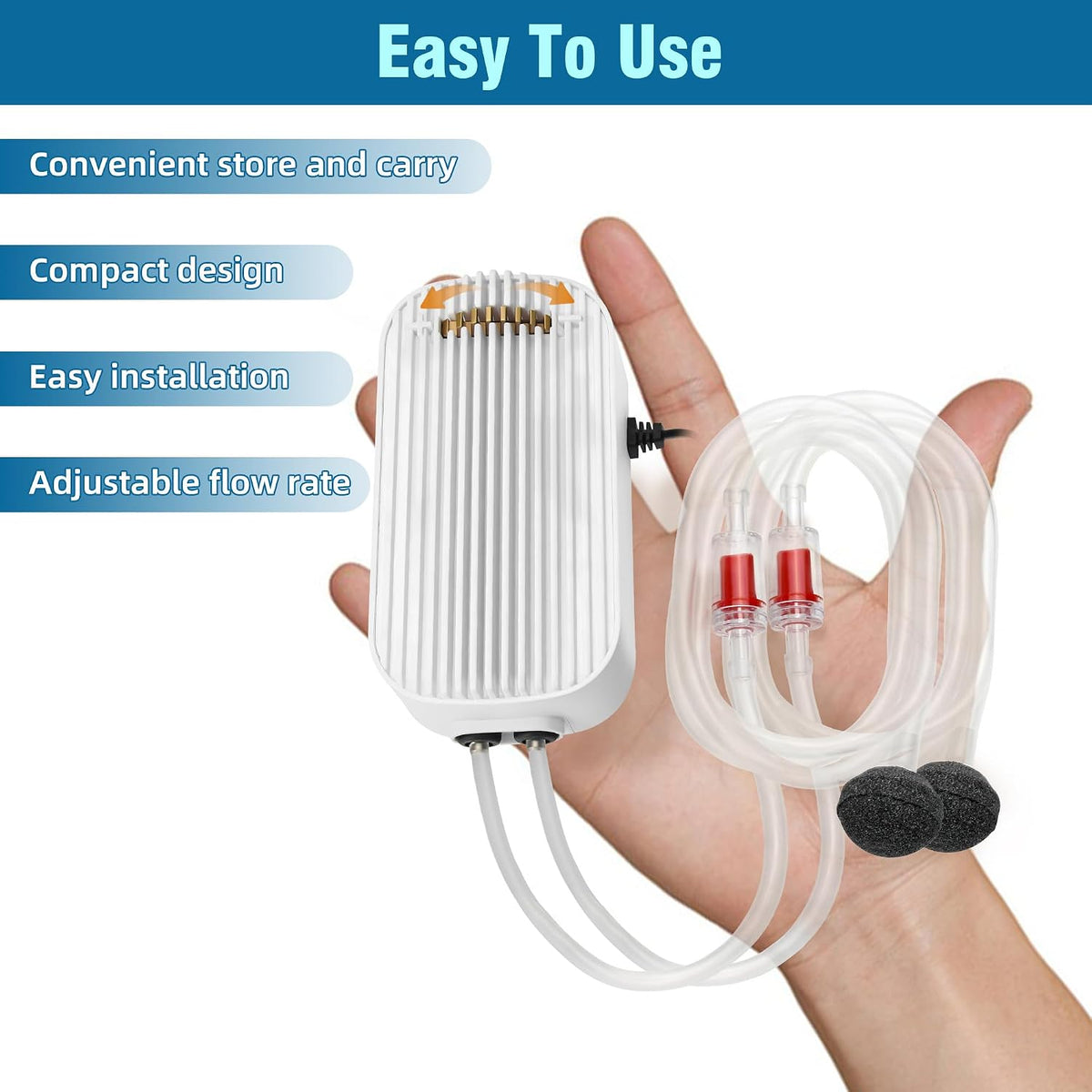 Quiet Aquarium Air Pump 3W Fish Tank Oxygen Aerator Pump with Air - 9W - image 4