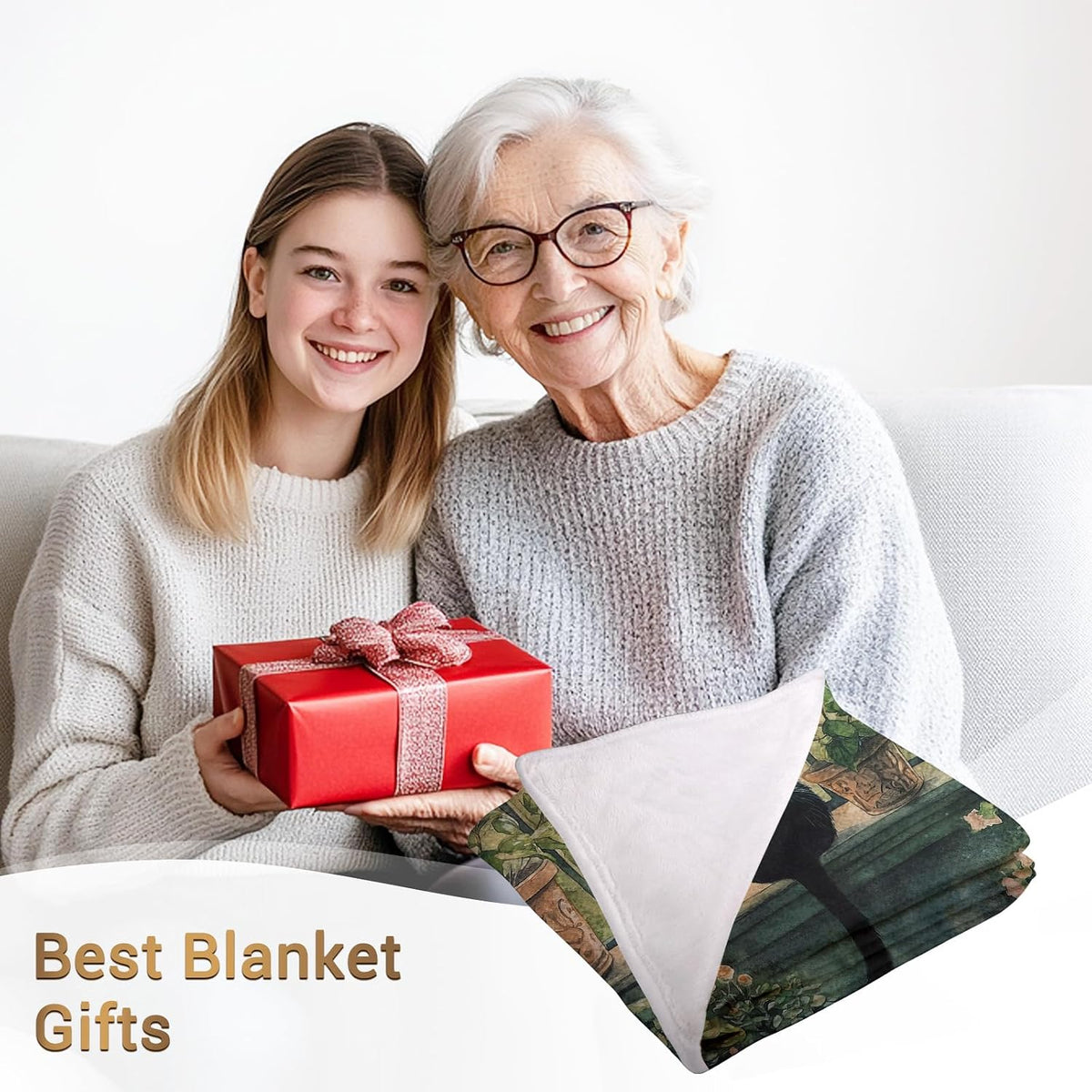 Levens Black Cat Blanket, Cozy Cats Blankets for Cat Lovers 60"x50" Soft Plush Black Cats Gifts - Cat Black 3 / 50"x60" - image 4