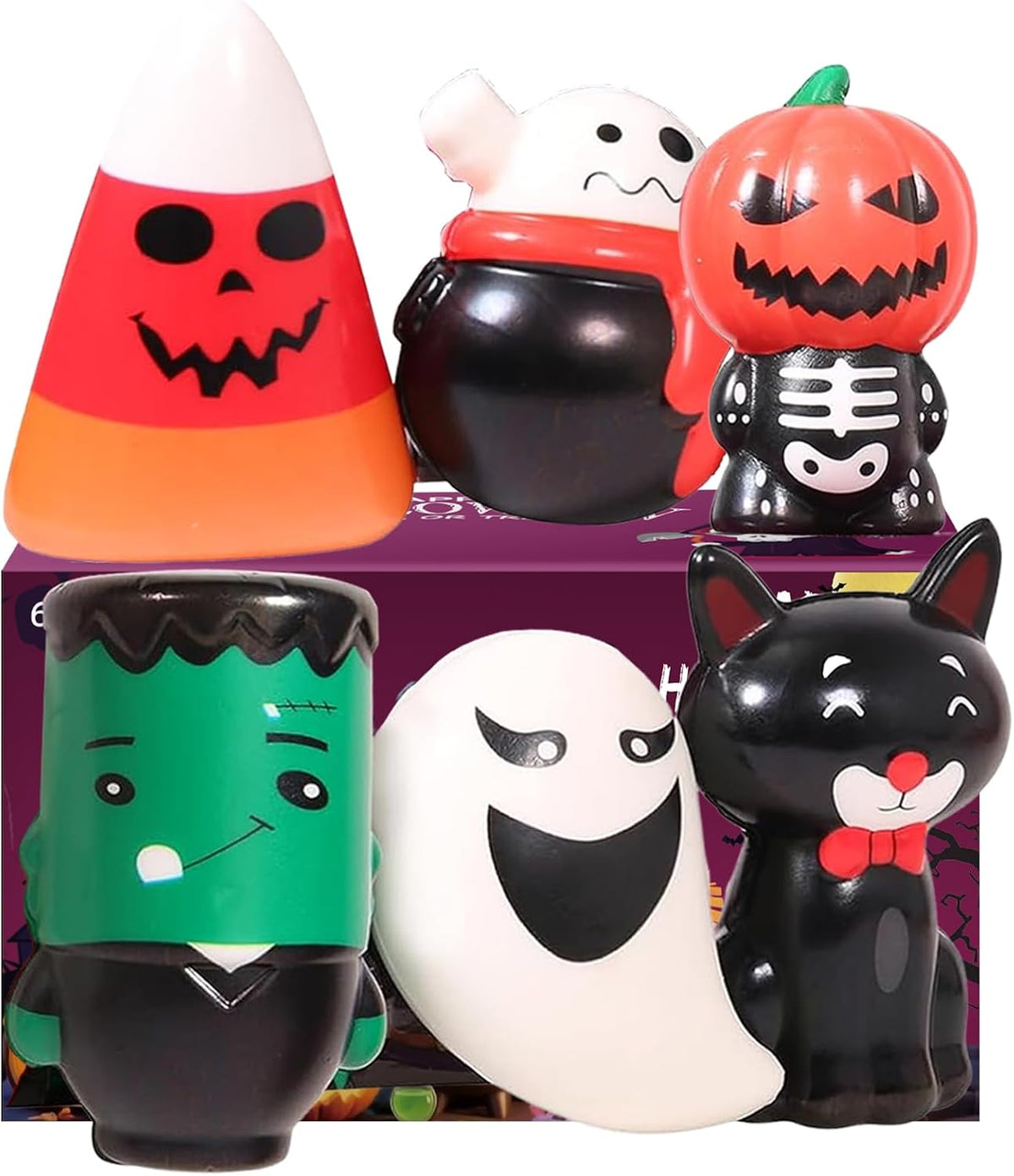 New 6 Packs-Halloween Squishies Toys Slow Rising - 6pcs-2