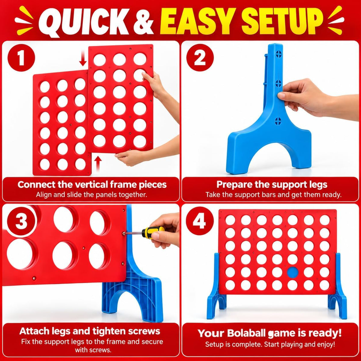 Bolaball Giant 4 in a Row Game - image 3