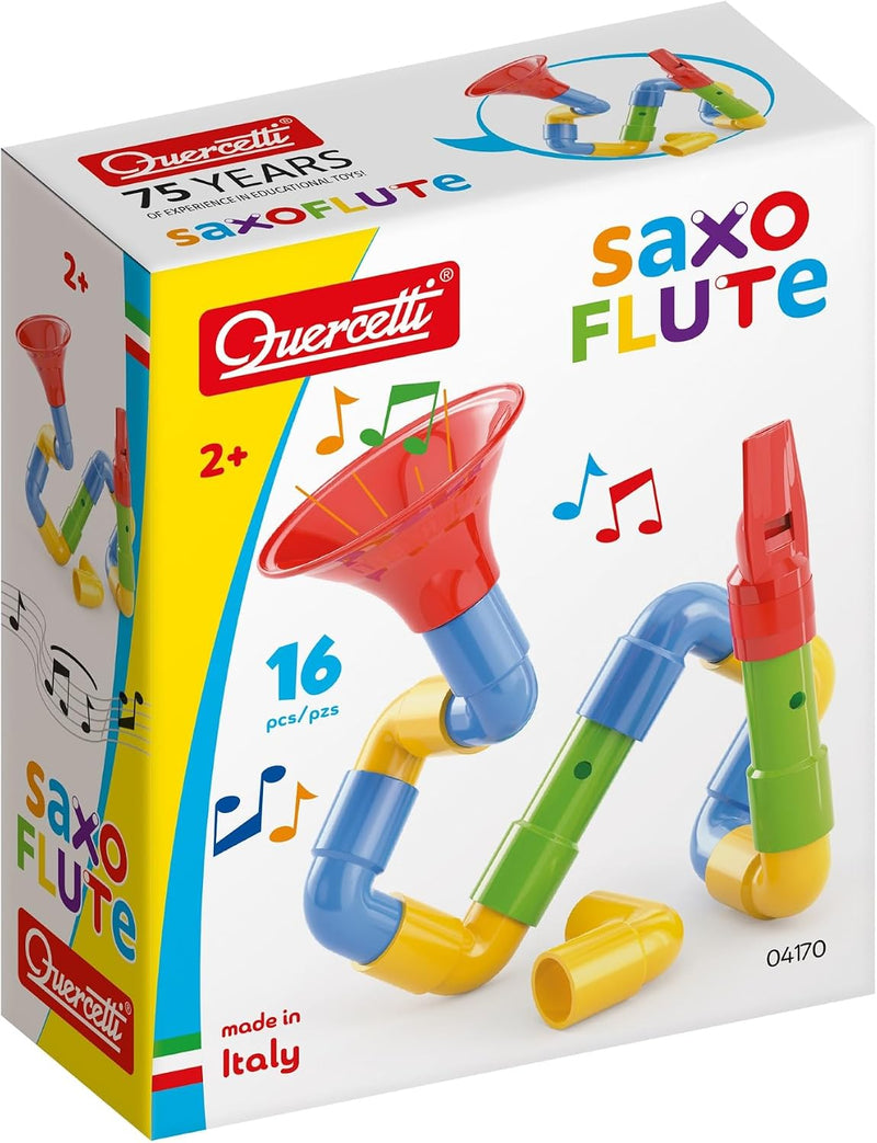 Quercetti Saxoflute – 16 Piece Build Your Own Instrument Set – Fun for Kids & Family
