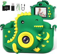 Kids Camera, Dinosaur Toddler Digital Camera for Ages 3-12 Boys Girls Childrens, Christmas Birthday