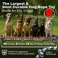 Pacific Pups Products Giant Dog Rope Toy - Green & Red / 2 Pack - image 2