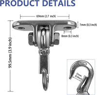 Yyiwhmy stainless steel heavy duty swing hanger with swivel bearing and mounting bolts - view 9