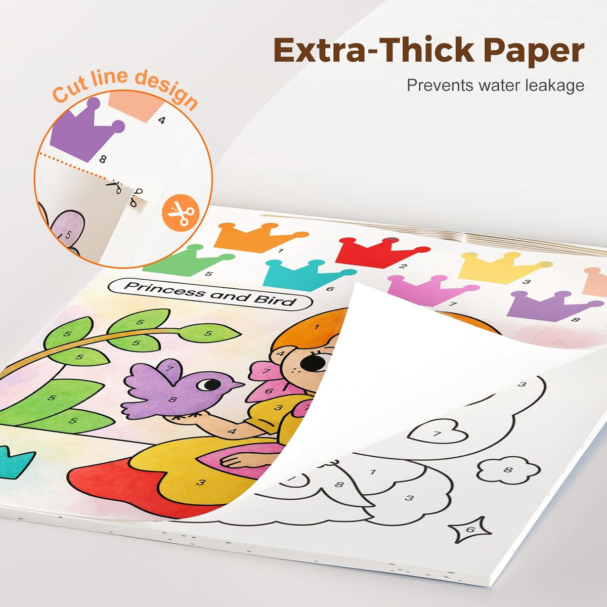 Jar Melo Paint with Water Books for Toddlers, Animals – Fun for Kids & Family - Princess - image 3