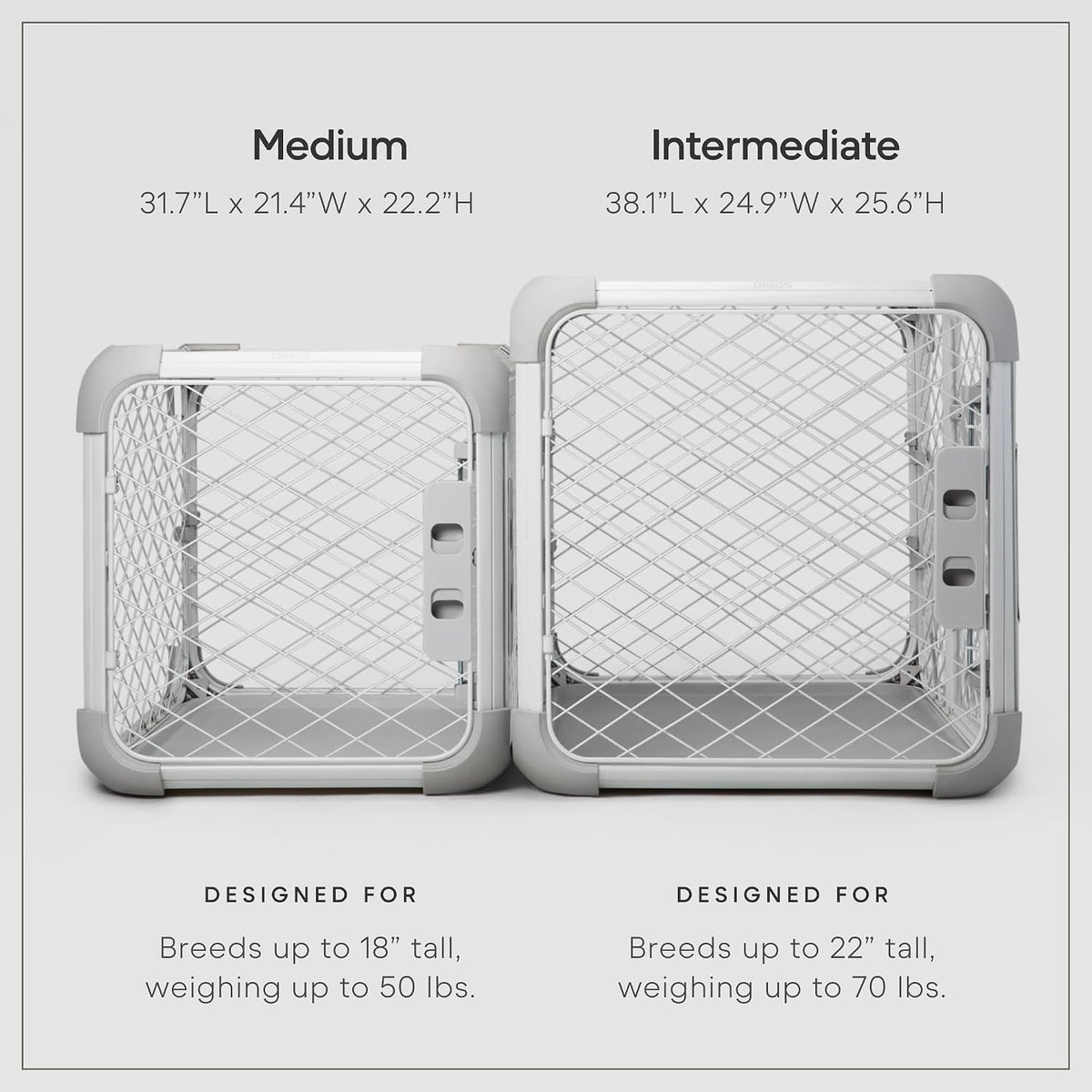 Diggs Evolv Modular Dog Crate for Dogs 16-18" Tall - Medium (31.7L x 21.4"W x 22.2"H) / Ash - image 3