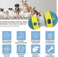 Interactive Dog Toys to Keep Them Busy, Puppy Puzzle Adjustable Food Dispenser Slow Feeder, Enrichment Treat Dispensing Toy Ball for Large/Medium/Small Breed Dogs Pet Gift (Yellow)