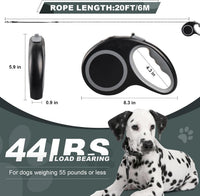 Retractable Dog Leash 20 FT Cord for Small Medium Dogs up to – Essentials for Dogs - Black - image 2