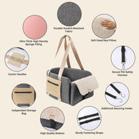 Center Console Dog Car Seat for Dogs to 18lbs, Fits Cars, Trucks - Pickup Console Dog Car Seat - image 3